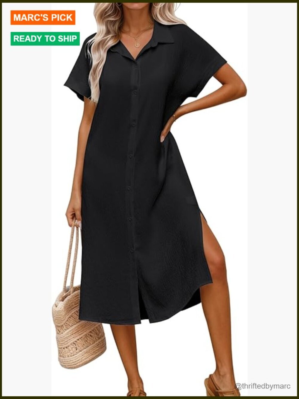 Button Down Shirt Coverup Dress Short Sleeve Swimsuit Cover Up Beach Vacation